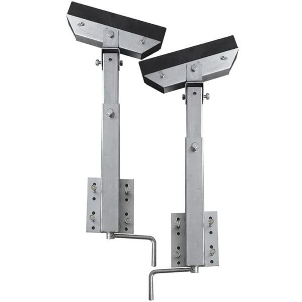 vidaXL Bootstrailer-Stützen Vollgummi 2er-Set 63 - 88 cm