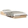 vidaXL Bettrahmen Braun 90 x 220 cm Massives Kiefernholz