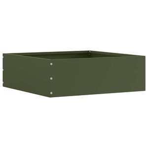 vidaXL Rasenkante 40 x 40 x 13 cm Stahl Olivgr&uuml;n