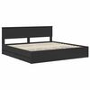 vidaXL Bettrahmen mit Schubladen Schwarz 200 x 200 cm Ingenieurs Holz