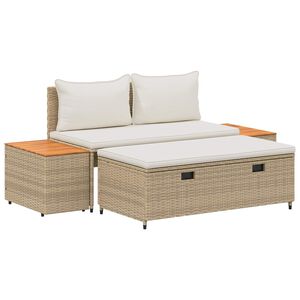 vidaXL Outdoor-Sofagarnitur 4 -Seater 4 stk. 55 x 30 x 39 cm