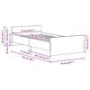 vidaXL Bettgestell ohne Matratze Altholz-Optik 75x190 cm Holzwerkstoff