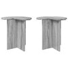 vidaXL Beistelltisch 2 pcs Graues Sonoma &Oslash; 39 x 38 cm Holzwerkstoff
