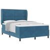 vidaXL Boxspringbett mit Kopfteil Dunkelblau 190 x 140 cm Samt