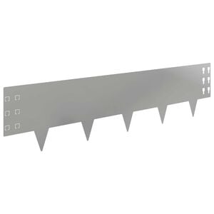 vidaXL Raseneinfassung 30 Stk. 100 x 25 cm Stahl Silber