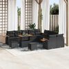 vidaXL Garten-Sofa-Set mit Kissen 13 pcs Schwarz