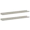 vidaXL Wandregale 2 Stk. Betongrau 80x9x3 cm