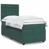 vidaXL Boxspringbett mit Matratze Dunkelgr&uuml;n 90x200 cm Samt