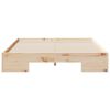 vidaXL Bodenbettgestell Braun 120 x 200 cm Massivholz Kiefer