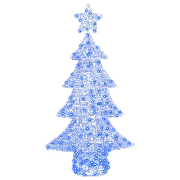 vidaXL Weihnachtsbaum mit 160 LEDs Blau 150 cm Acryl