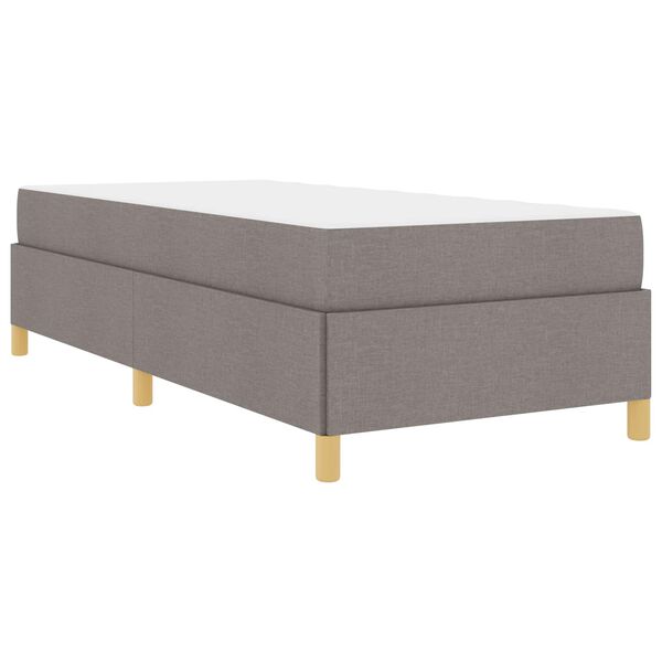 vidaXL Bettrahmen mit Matratze Taupe 90 x 200 cm Stoff