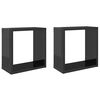 vidaXL W&uuml;rfelregale 2 Stk. Hochglanz-Grau 30x15x30 cm