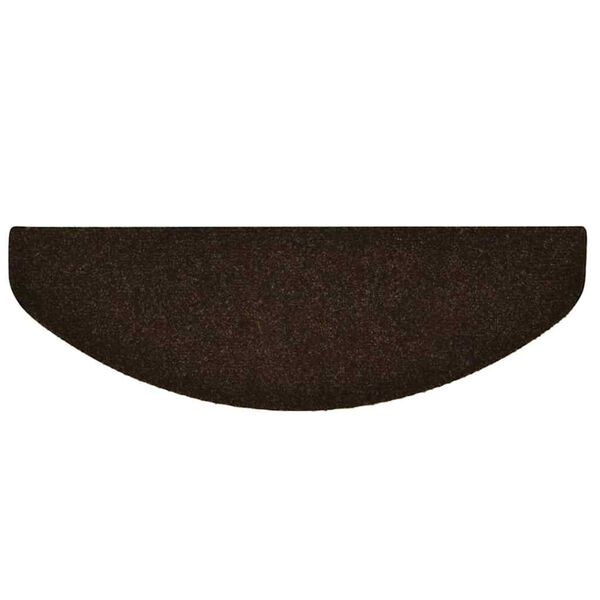 vidaXL Stufenmatten Selbstklebend 5 Stk. 65x21x4 cm Braun Halbrund Gro&szlig;