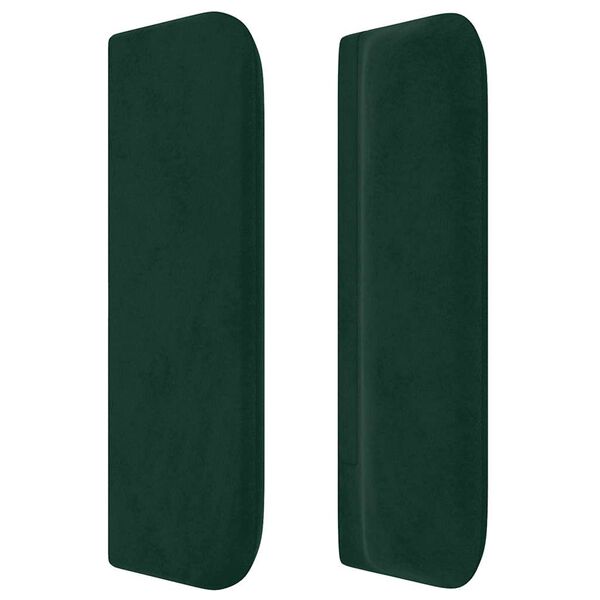 vidaXL Kopfteil mit Ohren Dunkelgr&uuml;n 103x16x78/88 cm Samt