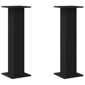 vidaXL Pflanzenst&auml;nder 2 pcs Schwarz Eichen-Optik 30 x 30 x 95 cm