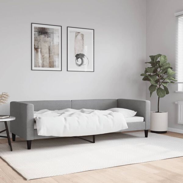 vidaXL Tagesbett Hellgrau 80x200 cm Stoff
