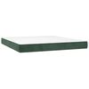 vidaXL Boxspringbett mit Matratze & LED Dunkelgr&uuml;n 180x200 cm Samt