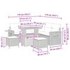 vidaXL Garten-Sofa-Set mit Kissen mit Speicher Schwarz Poly Rattan