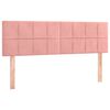 vidaXL Boxspringbett mit Matratze Rosa 140x200 cm Samt