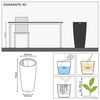 LECHUZA Pflanzgef&auml;&szlig; DIAMANTE Premium ALL-IN-ONE &Oslash; 40 cm Mattschwarz