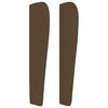 vidaXL Kopfteil mit Ohren Dunkelbraun 163x23x118/128 cm Stoff