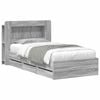 vidaXL Bettgestell mit Stauraum Grau Sonoma 100 x 200 cm Holzwerkstoff