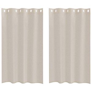 vidaXL Voile-Vorhang 2 stk. Sand 175 x 140 cm Polyester