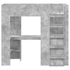 vidaXL Etagenbettgestell mit Schreibtisch Beton Grau 75 x 190 cm