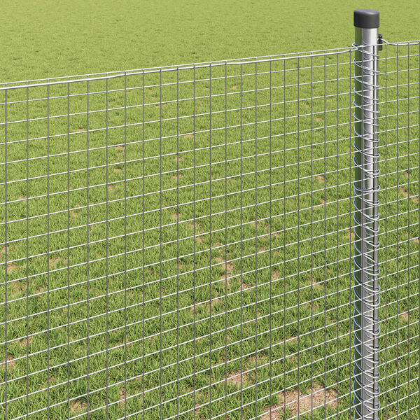 vidaXL Geschwei&szlig;ter Drahtzaun Silber 0,6 x 10 m