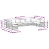 vidaXL Sofagarnituren 5 pcs Natur und Beige Massivholz Akazie