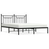 vidaXL Bettgestell mit Kopfteil Metall Schwarz 180x200 cm