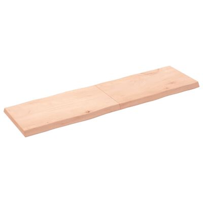 vidaXL Tischplatte 180x50x(2-6) cm Massivholz Unbehandelt Baumkante