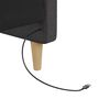 vidaXL Tagesbett mit Matratze USB Dunkelgrau Stoff 90x200 cm