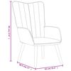 vidaXL Relaxsessel mit Hocker Dunkelgrau Samt