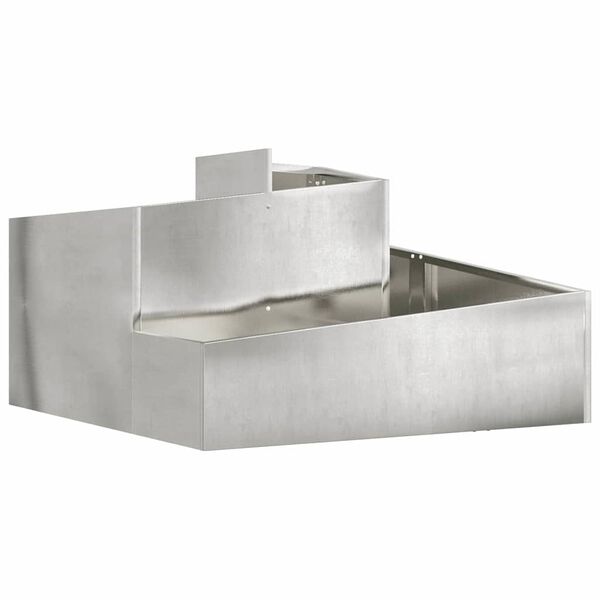 vidaXL Garten-Pflanzgef&auml;&szlig; Silber 60 x 60 x 50 cm Edelstahl