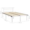 vidaXL Bettgestell Wei&szlig; Metall 120x200 cm