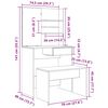 vidaXL Schminktisch-Set Altholz-Optik Holzwerkstoff