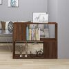 vidaXL B&uuml;cherregal/Raumteiler Braun Eichen-Optik 80x24x63 cm