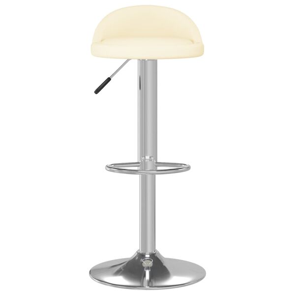 vidaXL Barhocker 2 Stk. Creme Kunstleder