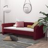 vidaXL Tagesbett mit Matratze USB Weinrot Stoff 90x200 cm