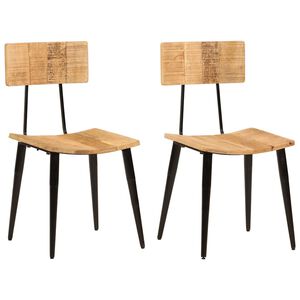 vidaXL Esszimmerst&uuml;hle 2 Stk. 44x40x80 cm Massivholz Mango