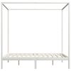 vidaXL Himmelbett-Gestell 4 Schubladen Wei&szlig; Kiefernholz 180x200cm