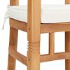 vidaXL Stuhl mit Kissen 2 pcs Braun 63 x 58 x 89 cm Massivholz Teak