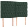 vidaXL Bettgestell ohne Matratze Dunkelgr&uuml;n 140x190 cm Samt