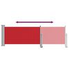 vidaXL Ausziehbare Seitenmarkise 80&times;300 cm Rot