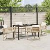 vidaXL Garten Essgruppe 5 pcs Beige Poly-Rattan