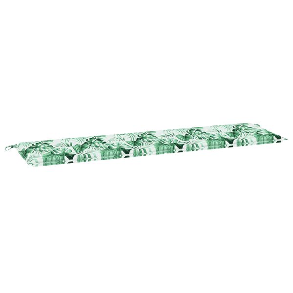 vidaXL Gartenbank-Kissen Floral Gr&uuml;n 180 x 50 x 4 cm Oxford Stoff