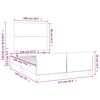 vidaXL Bettgestell ohne Matratze Creme 120x190 cm Kunstleder