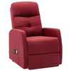 vidaXL Massagesessel mit Aufstehhilfe Weinrot Stoff