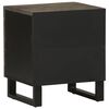 vidaXL Nachttisch Schwarz 40x33x46 cm Massivholz Mango